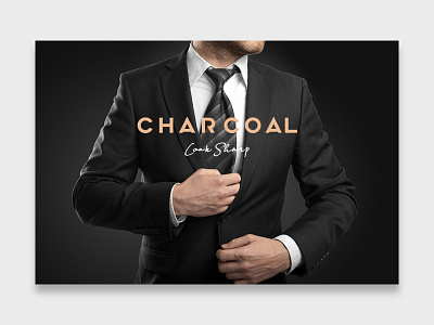 Charcoal poster concept ad clothing brand design graphic design men poster ui