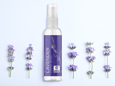 Lavender Pillow Spray Label Design brand design branding design dreams graphic design graphics illustration label packaging lavender print print design selfcare sleep