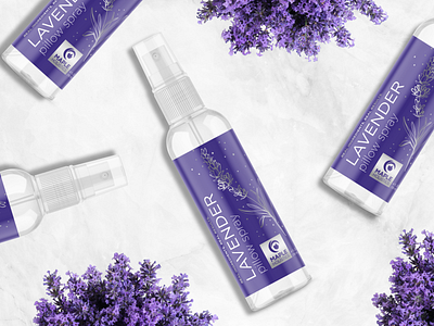 Lavender Pillow Spray beauty care brand design branding design dreamy graphic design illustration label packaging lavender print print design selfcare sleep