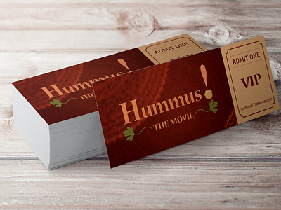 Ticket Design for Hummus! The Movie