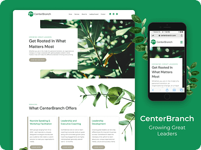 CenterBranch Website & Branding branding floral website mobile design mobile friendly plants website design