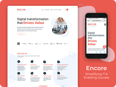 EncoreTG Website & Branding branding mobile design software design tech branding technology branding website design