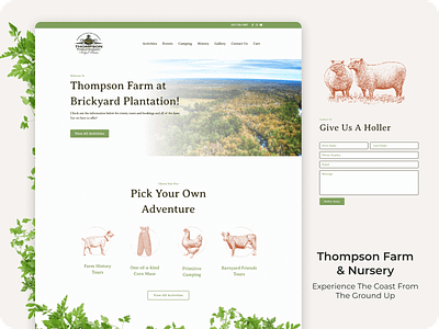 Thompson Farm Website & Branding agriculture branding farm rustic website design