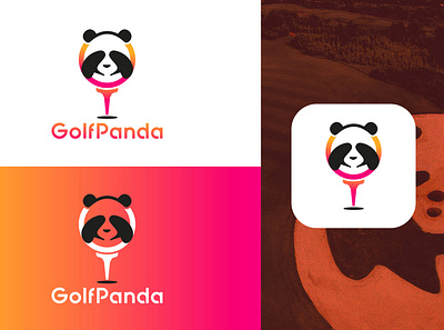 BRAND LOGO animal branding business logo creative logo cusotm made logo custom golf illustration logo panda