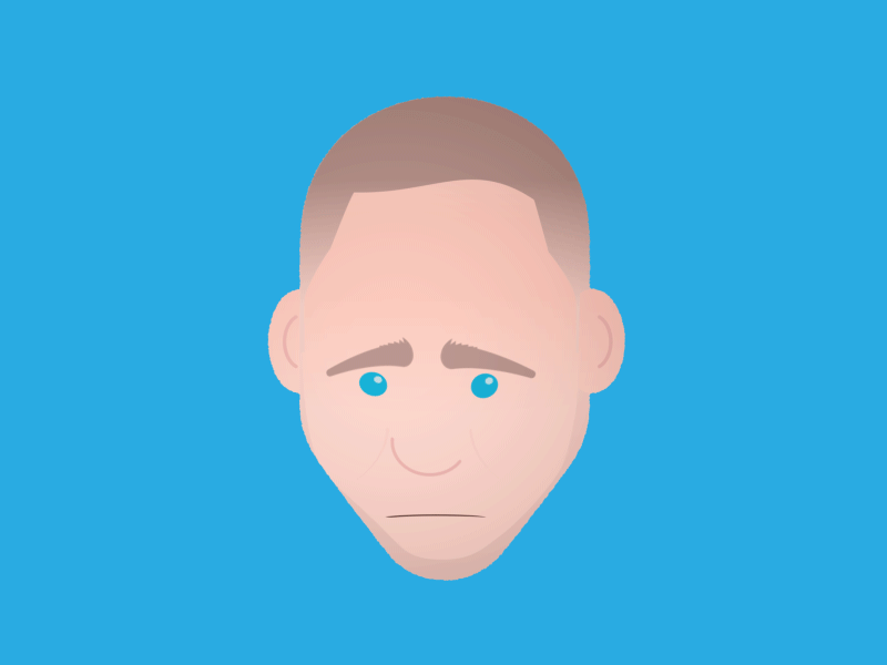 Unpleasant Realization (Self-Portrait) after effects character animation character rigging color design illustration motion graphics