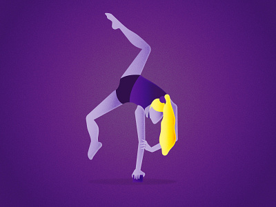 Contortionist character circus contortionist design illustration vector