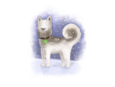 Kiba the husky cute design husky illustration kids books artist