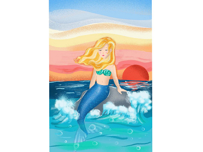 Mermaid cute cute art illustration illustration art kids books artist mermaid sea