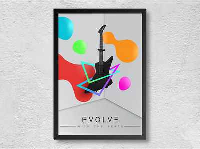 Music Poster design design gradient graphic design guitar illustrator music art poster poster a day