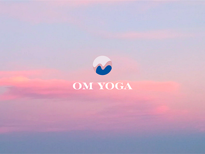 Om Yoga logo blue logo om pink tranquil type yoga