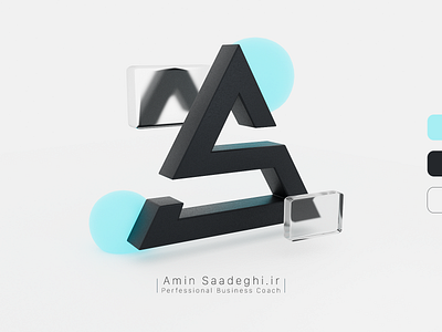 3D Logo Mockup ⎮ Business Coach logo