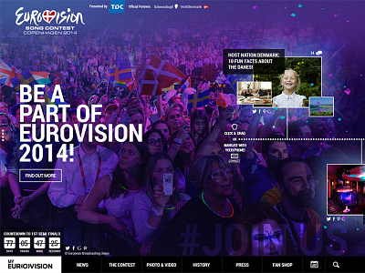 Eurovision Song Contest Design eurovision ui design ux website design