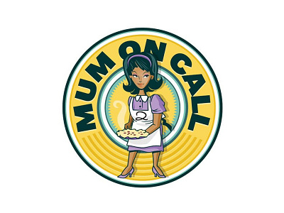 Mum On Call logo 2 illustration logo mum