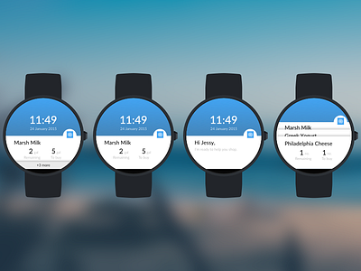 Whirlpool FoodTrack android concept design interactiondesign moto ux watch wear