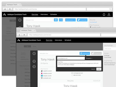 Candidate Tracking System ats candidate design interactiondesign ux visualdesign