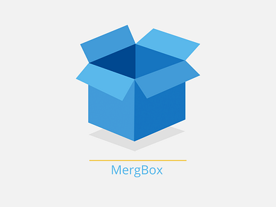 MergBox box design flat shadows