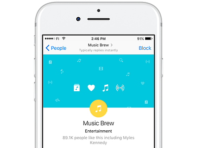Music Brew bot chatbot design music product ux