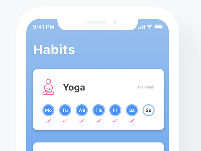 Habits design habit productivity ui yoga