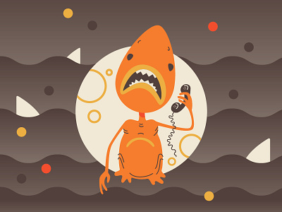 Phone home? 80s brown et halloween jaws monster moon orange sharks water