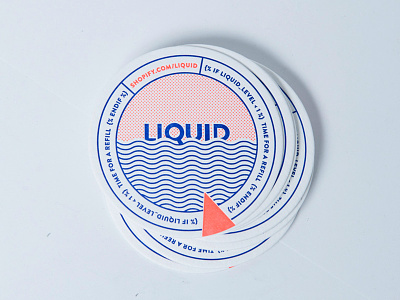 Liquid coaster circle coaster code letterpress nautical neon print shopify