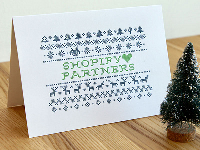 Letterpress holiday greeting card christmas cross stitch holidays letterpress print unicorns