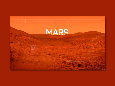 Mars Concept design desktop flat landing page layout typography ui web web design website