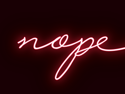 nope design flat flat illustration icon illustration lettering logo neon nope type typogaphy typography vector word wordmark