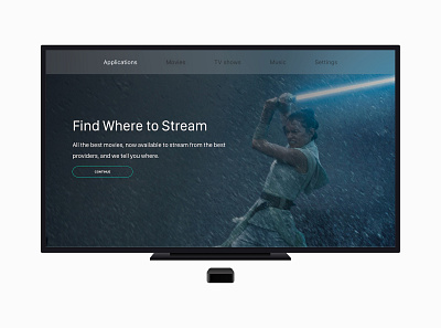 TV Streaming Application app product tv ui