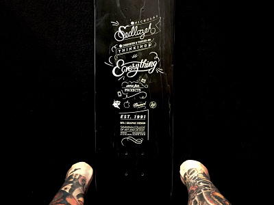Résumé Engraved on Skateboard