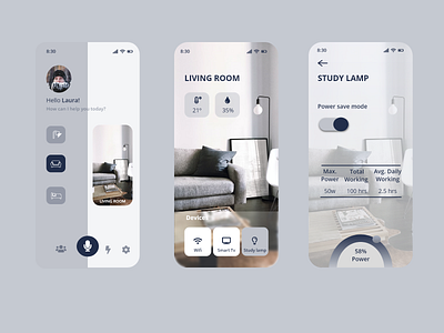 Daily UI 007- Study Lamp Setting