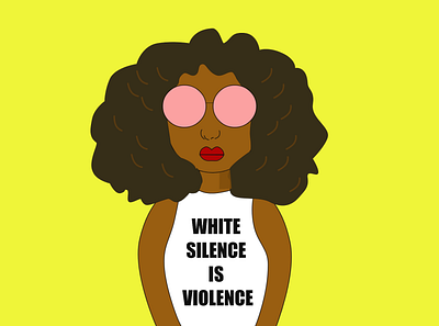 White silence is violence - Black Lives Matter adobexd blacklivesmatter design illustration ui