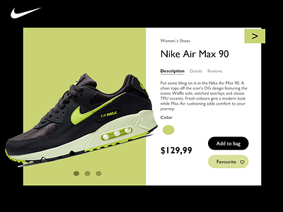 Product Nike trainers adobexd dailyui design product ui