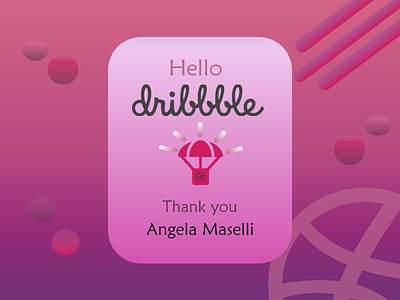 Thank you Angela! adobexd card design hello dribbble ux