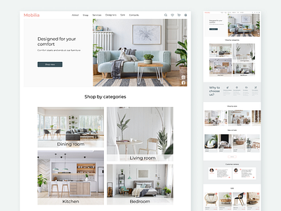 Furniture website design catalogue furniture furniture shop landing page product page uiux design