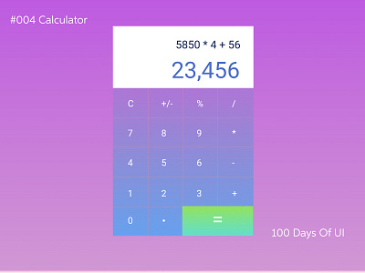 Calculator 100 days of ui 100 days of ui challenge calculator app calculator ui design ui