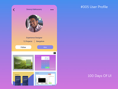 Profile 100 days of ui 100 days of ui challenge design ui ux