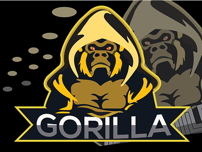 GORILLA illustration logo mascot design mascot logo vector