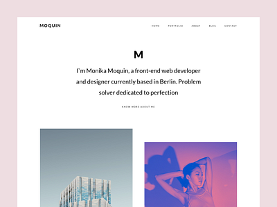 Moquin - Creative Portfolio HTML Template designer freelance html portfolio template
