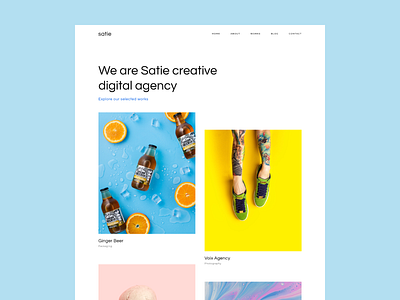 Satie - Creative Agency & Portfolio HTML Template agency designer freelance html landing portfolio template