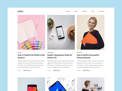 Satie - Creative Agency & Portfolio HTML Template agency blog designer freelance html landing portfolio template