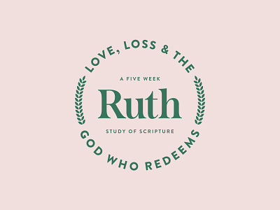 Ruth biblical branding design illustration layout design typography vector