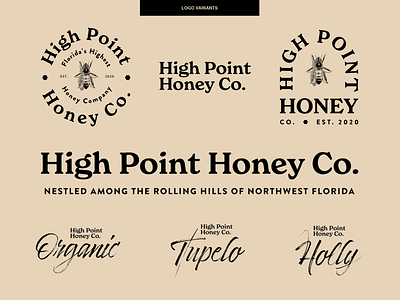 High Point Honey Co. identity branding design layout design typography