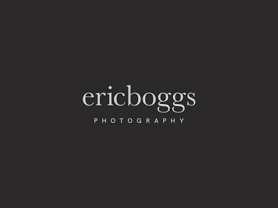 Eric Boggs Photography branding design layout design photography typography