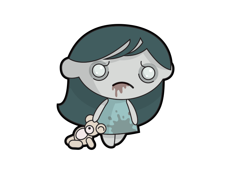 Biter Doll Walker illustration vector zombie