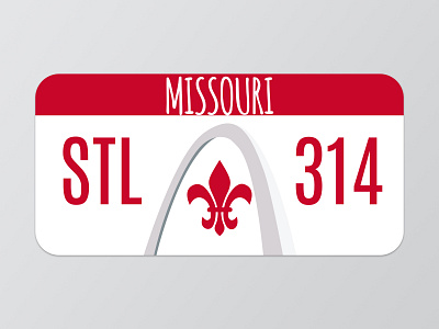 STL License Plate arch design dribble dribbleweeklywarmup illustration license plate missouri rebound st louis