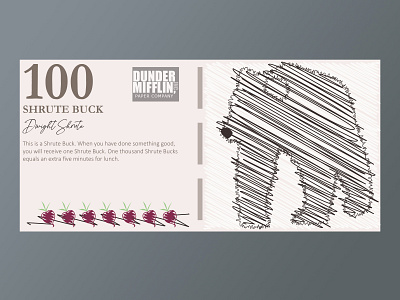Shrute Buck currency design designer dribble dribbleweeklywarmup illustration money rebound shrute buck the office