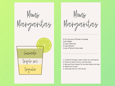 Mom's Margaritas design dribble dribbleweeklywarmup illustration margaritas rebound recipe