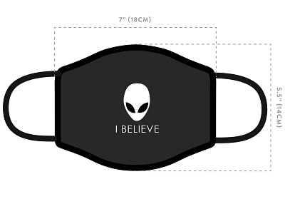 I BELIEVE aliens believe branding design designer dribble dribbleweeklywarmup illustration mask mask design quarantine rebound
