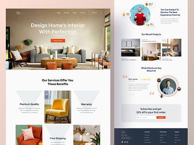 Home's Interior Design Landing Page Concept