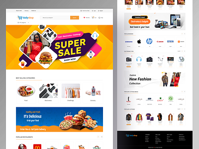 Dailyshop Ecommerce Landing Page by Dipak Deb Nath 🔥 on Dribbble